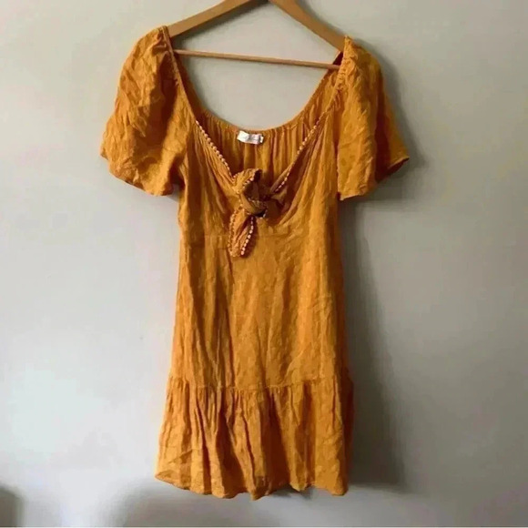 All in favor Nordstrom mustard coloured  dress S boho/festival - Picture 3 of 7
